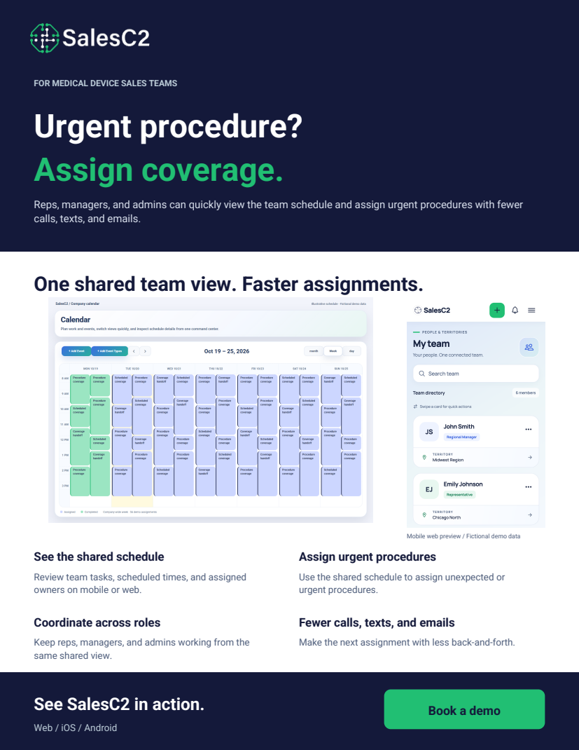 Sales overview cover: Urgent procedure? Assign coverage.